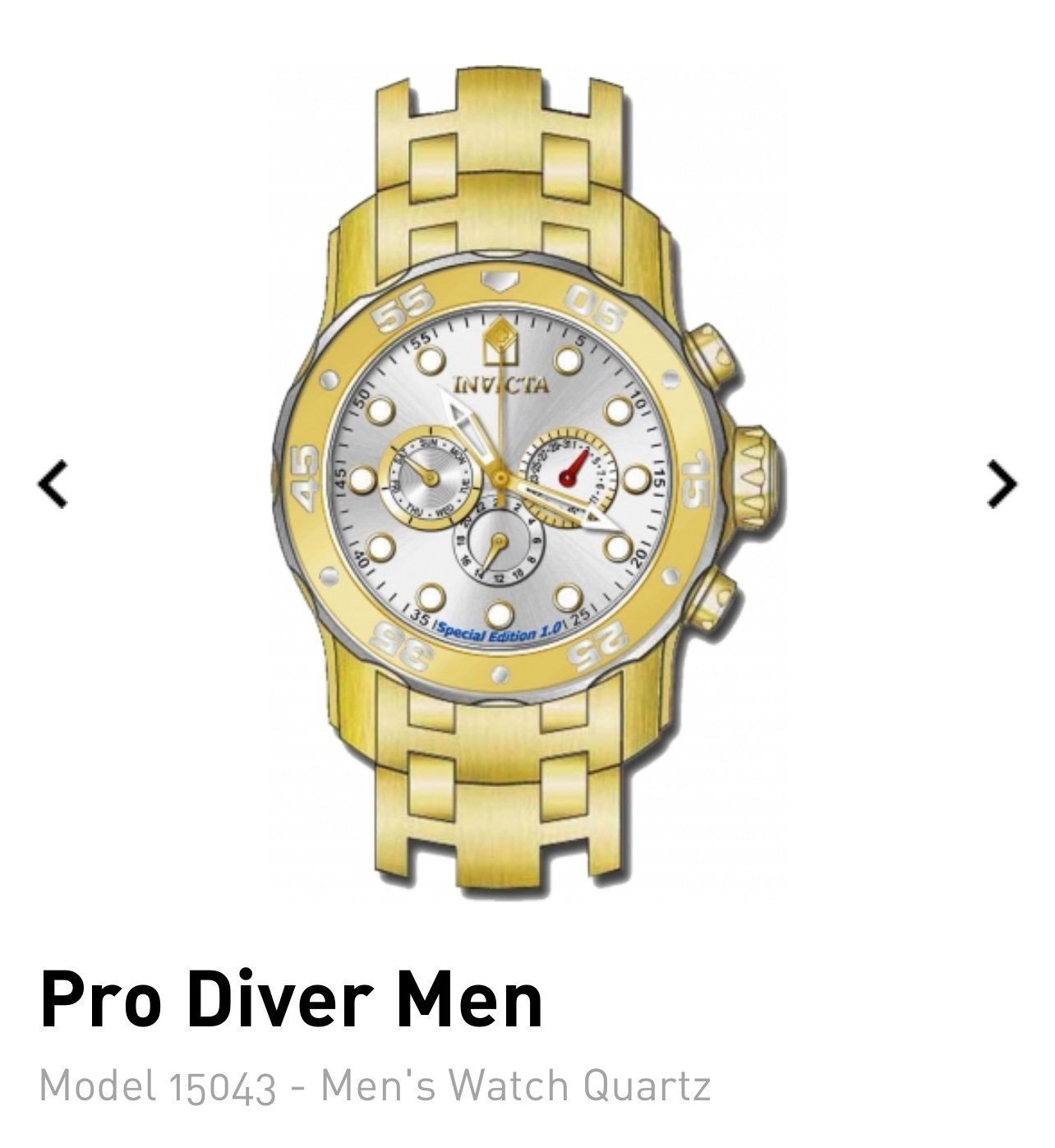 Invicta Pro Diver Mens Model 15043 - Quartz