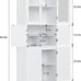 NEW 67” Kitchen Pantry Cabinet with Glass Doors and Shelves