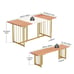 63 3 Piece Dining Table Set for 4-6 Kitchen Breakfast Dinette with 2 Benchs