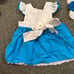 Alice In Wonderland First Birthday one dress sz 6-12 months & matching headband
