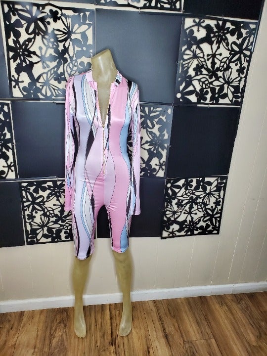 Pink Swirl Romper