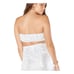 Show Me Your Mumu Micro Tiny Tube Top White Confetti Metallic Strapless S