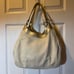Coach Lynn Soho Beige Leather Gold Patent Leather Shoulder Bag. The Black compar