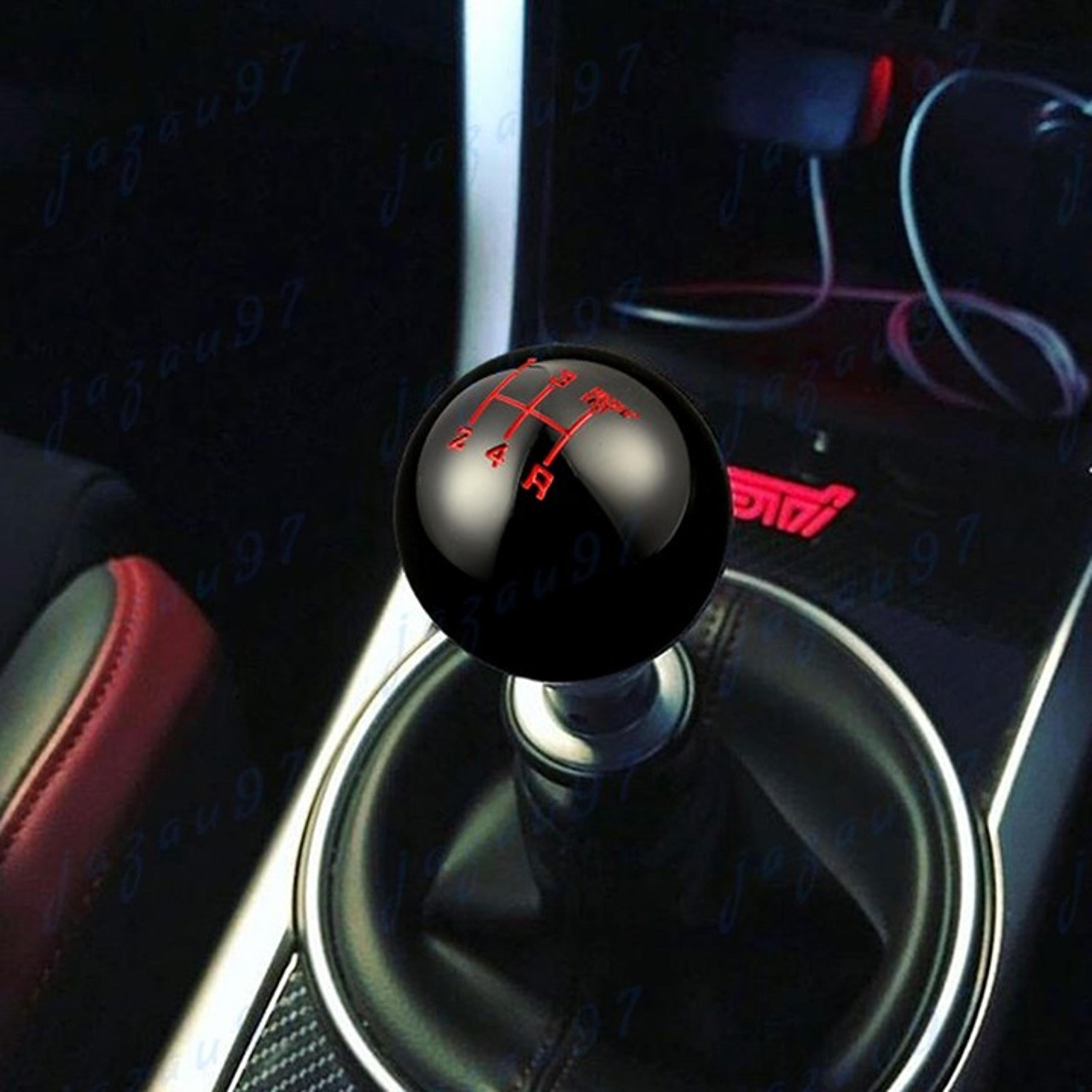 6 Speed Fuckin' Fast Round Ball BLACK Gear Shift Knob Lever M8 M10 M12 Thread X1