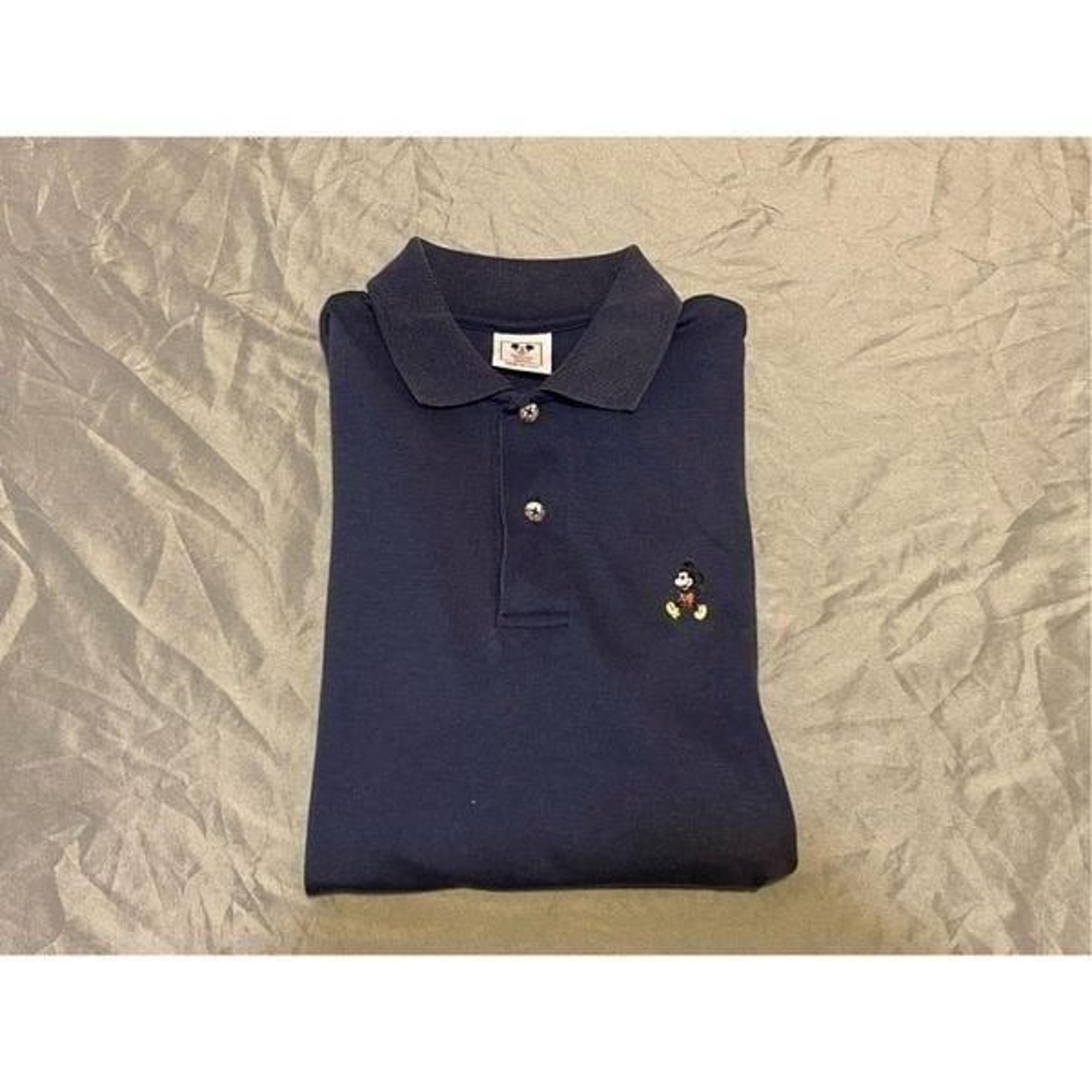 Vintage Disney Polo Shirt Womens Small Blue Mickey Mouse Embroidered Logo