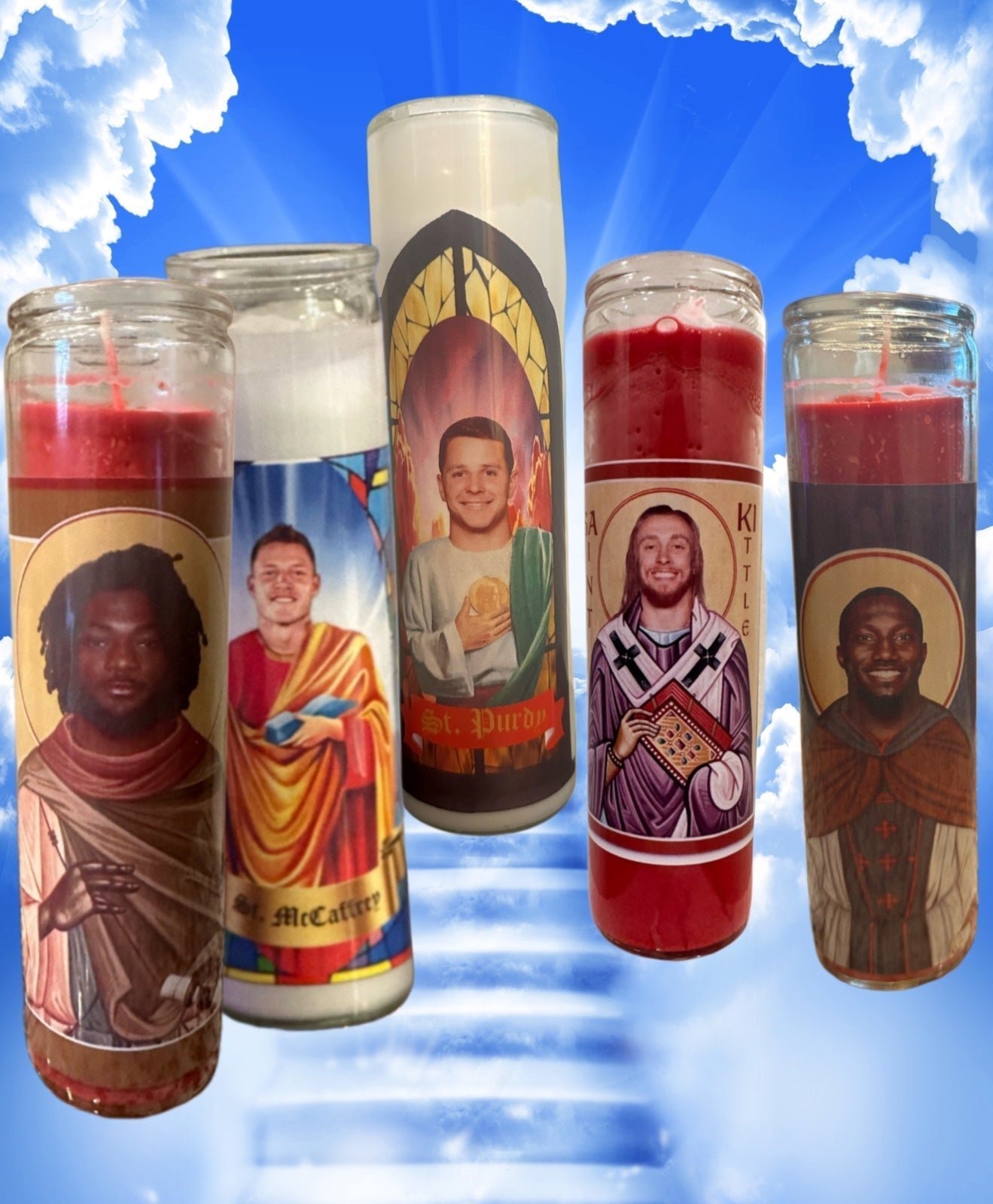 49ers candles Brock Purdy Brandon Aiyuk Deebo Christian McCaffrey Kittle