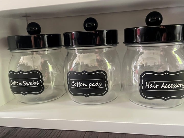 Mason Jar Bathroom Vanity Storage Organizer Canister (4 Pack)