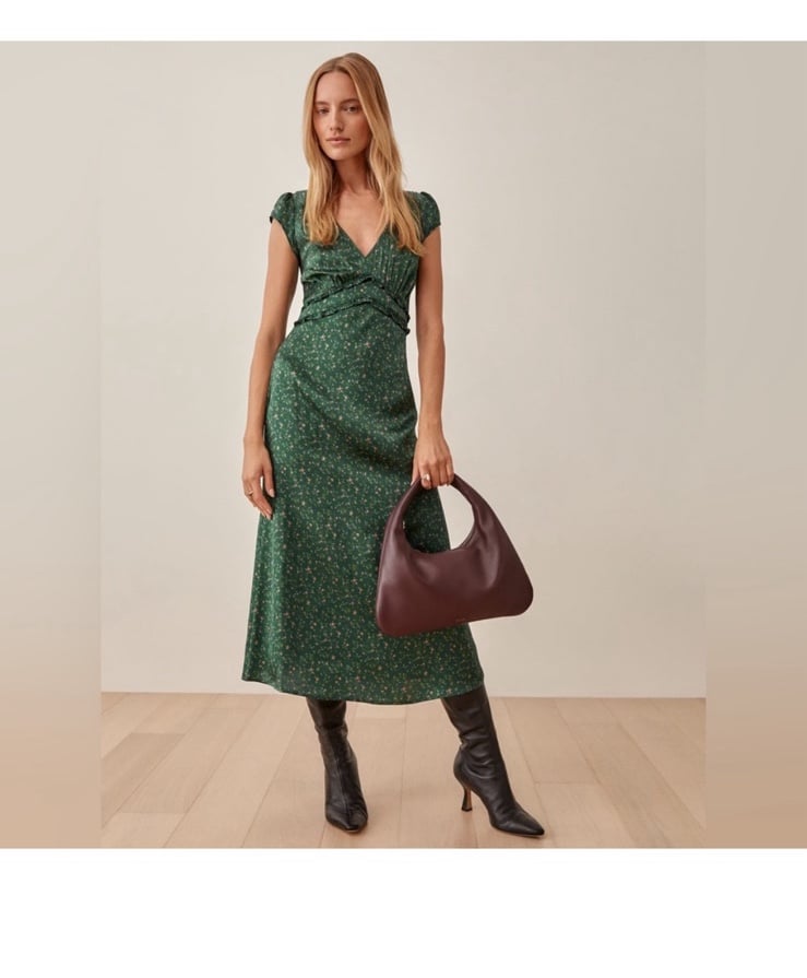 Reformation kaye silk dress