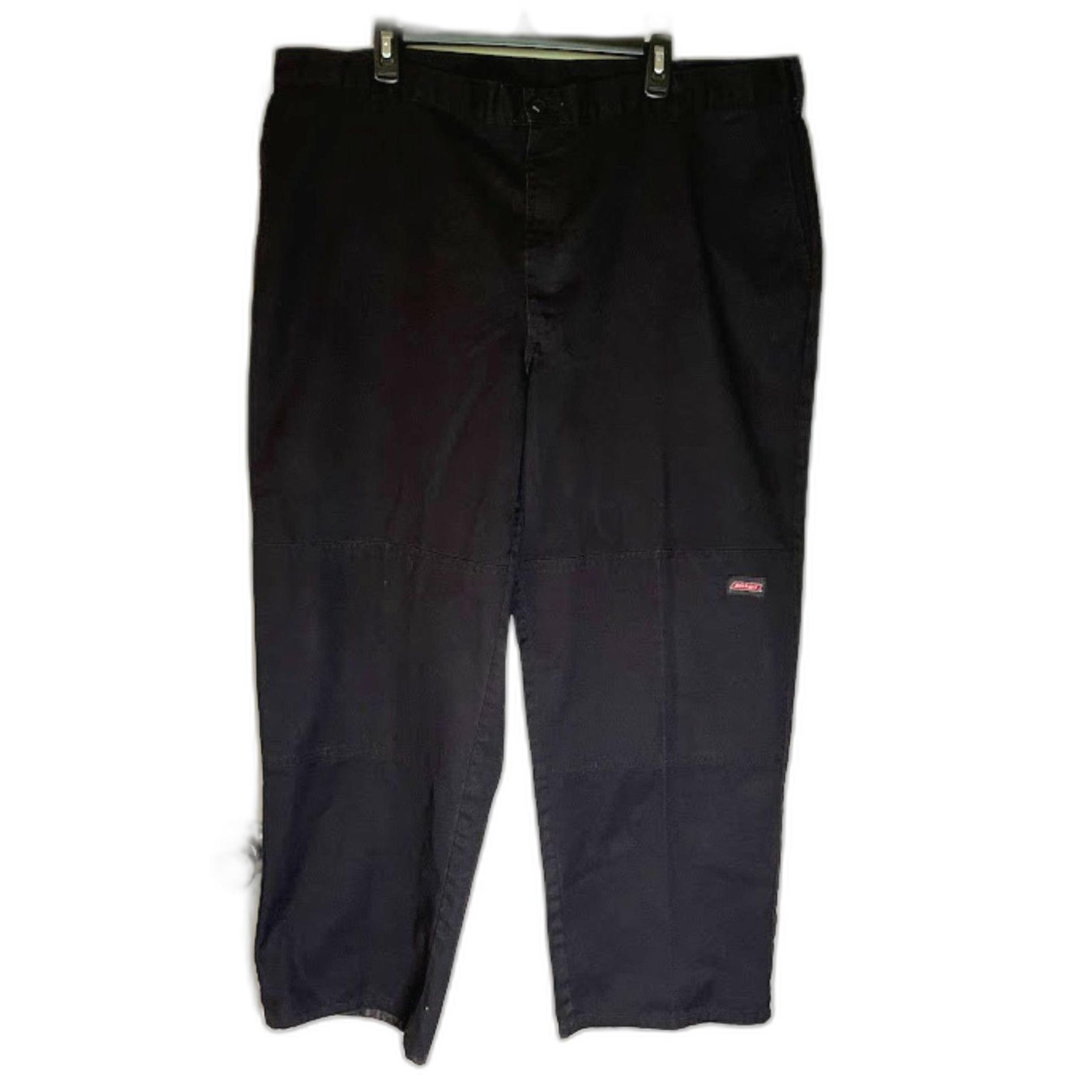 Dickies Genuine Men's Workwear Black Canvas Flat Front Work Pants 44 x 30*Flawed