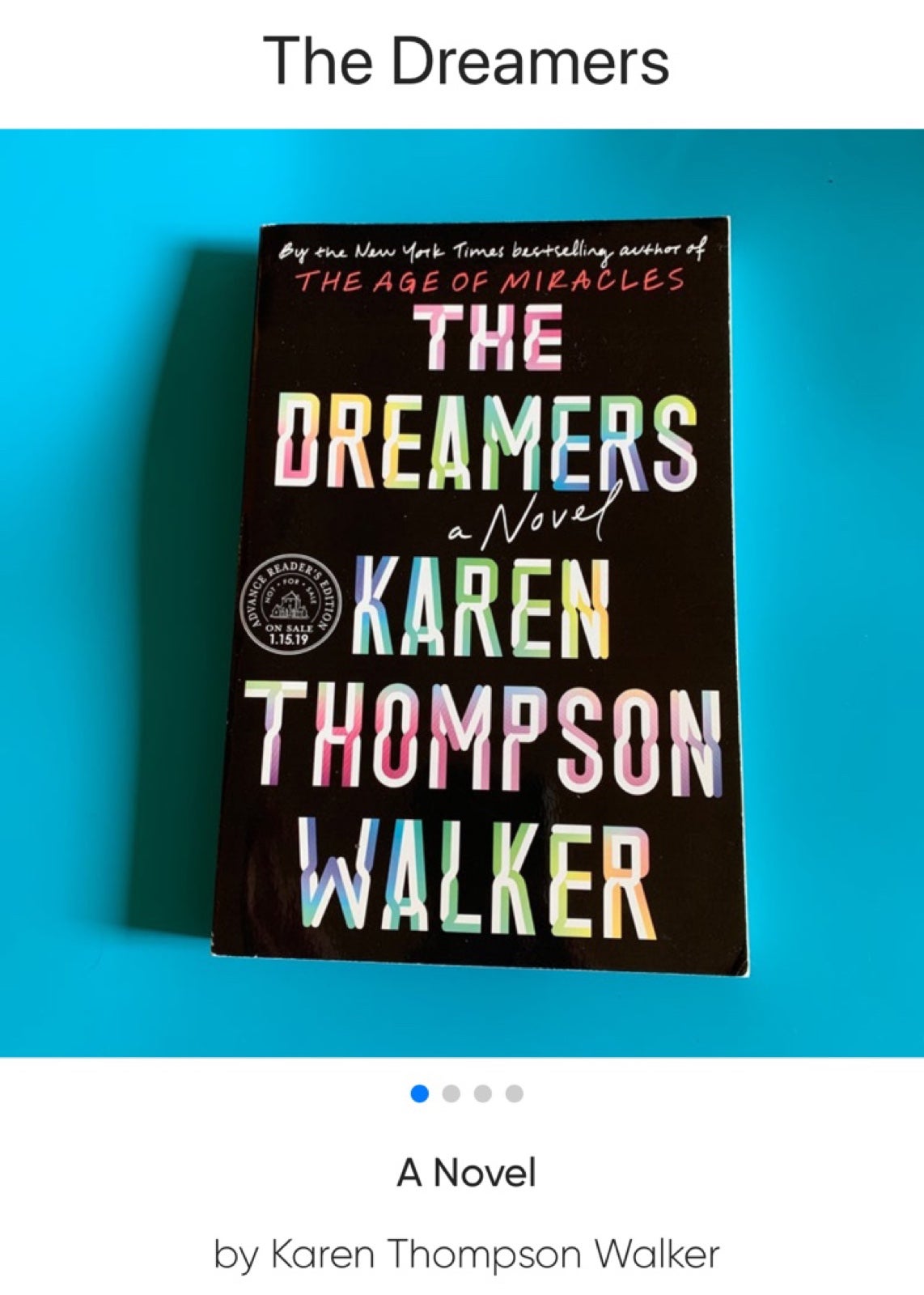 The Dreamers by Karen Thompson Walker ARC paperback