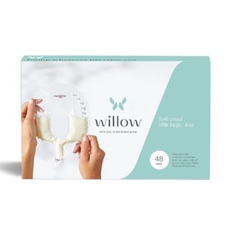 90 willow pump spill proof milk bags