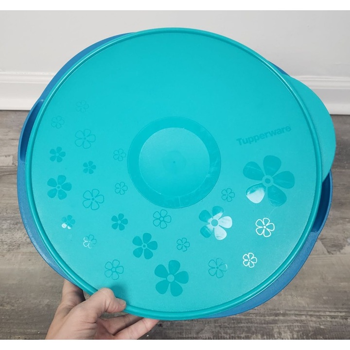 Tupperware Blue/Teal Mega Bowl 10L (42 Cup) W/ Lid