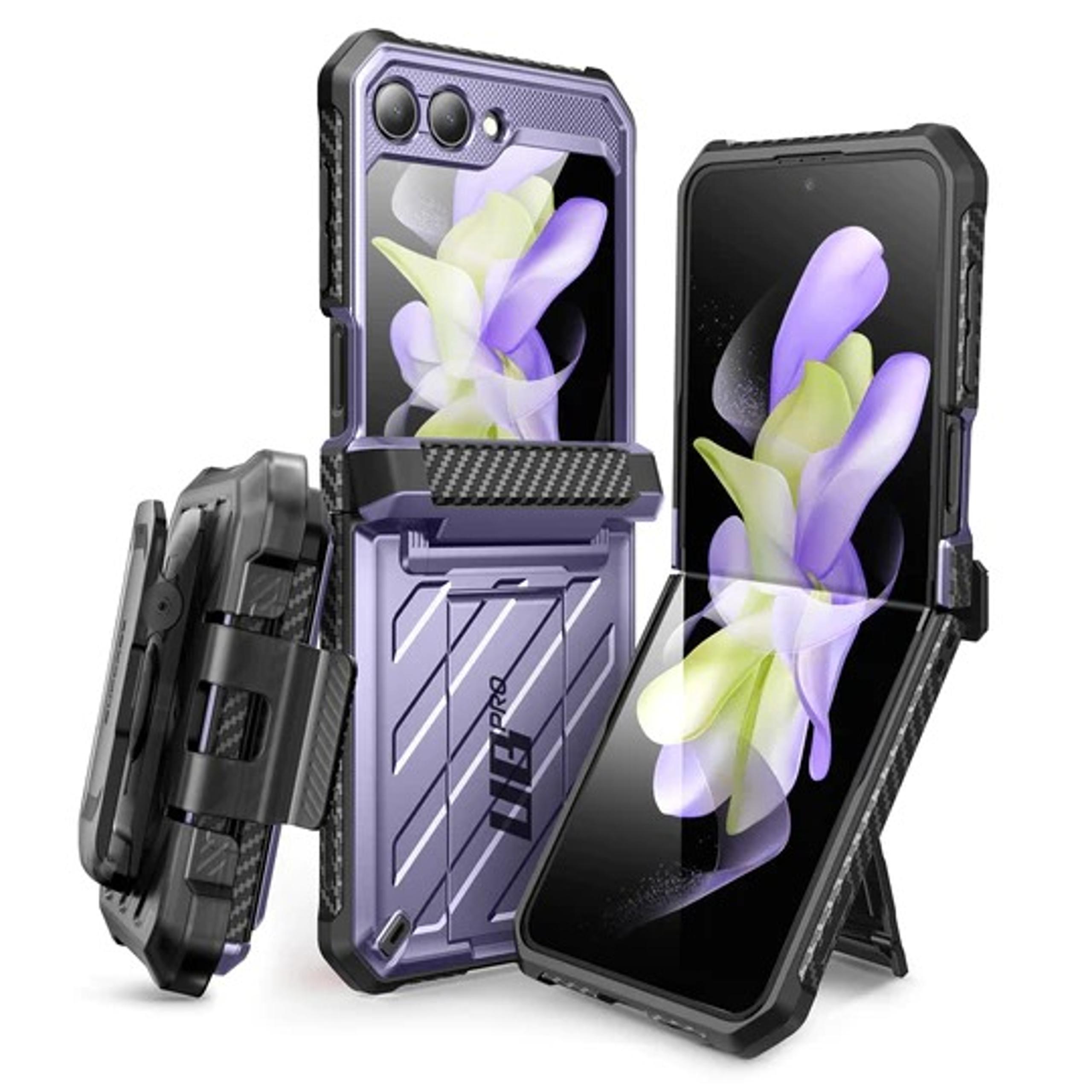 Galaxy Z Flip5 Unicorn Beetle PRO Rugged Case with Belt Clip-Metallic Purple