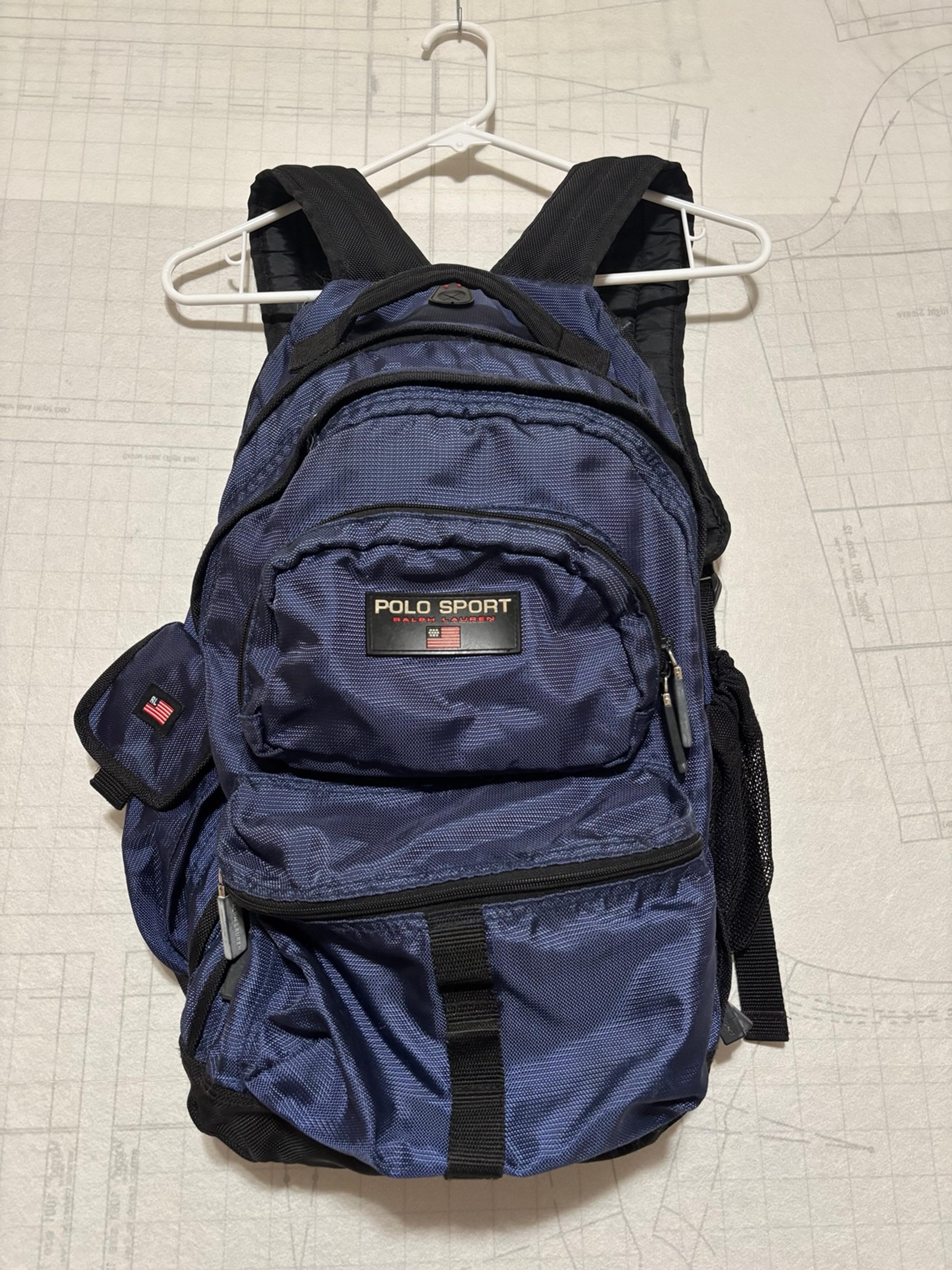 Polo Sport Ralph Lauren Blue Backpack Vintage 90s Y2K USA Rare