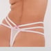 For Love & Lemons Strappy Heart Thong & VS Pink Glitter Strapless Bustier -L/XL