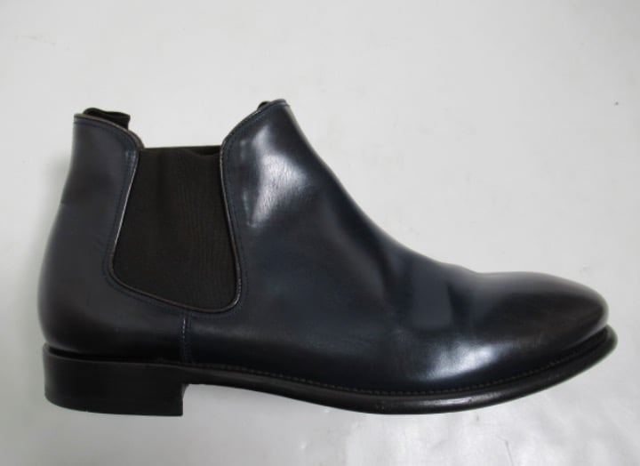 Salvatore Ferragamo Men's Santo Chelsea Boots Chocolate Blue Size 11 US / 9.5 UK