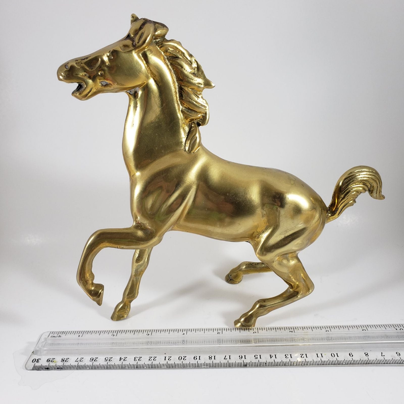 Brass vintage solid horse