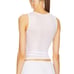 Helsa Sheer Knit Draped Top White XS Bodycon Fitted Designer Tank Top 158 NEW
