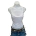 Helsa Sheer Knit Draped Top White XS Bodycon Fitted Designer Tank Top 158 NEW