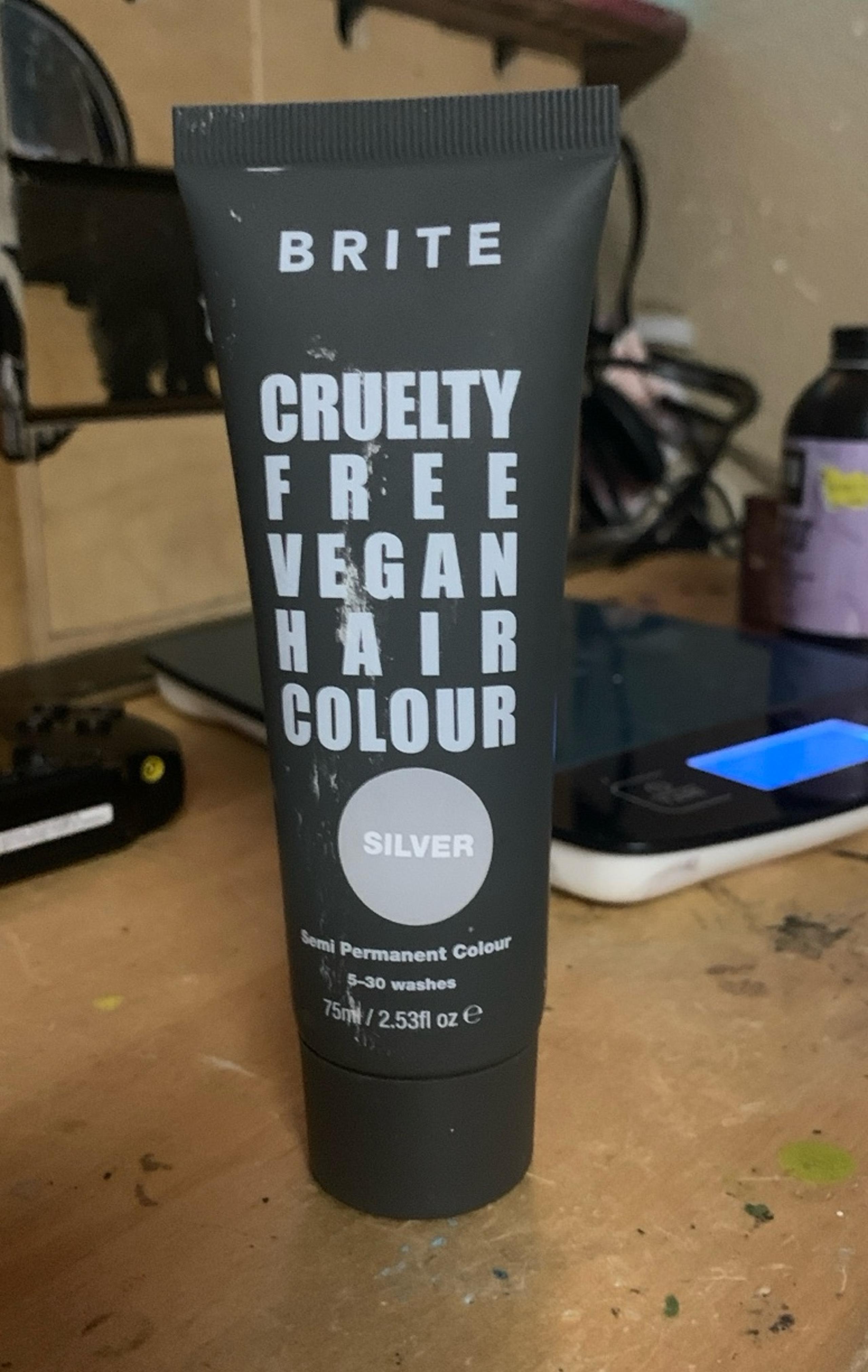Brite Silver cruelty free vegan hair color