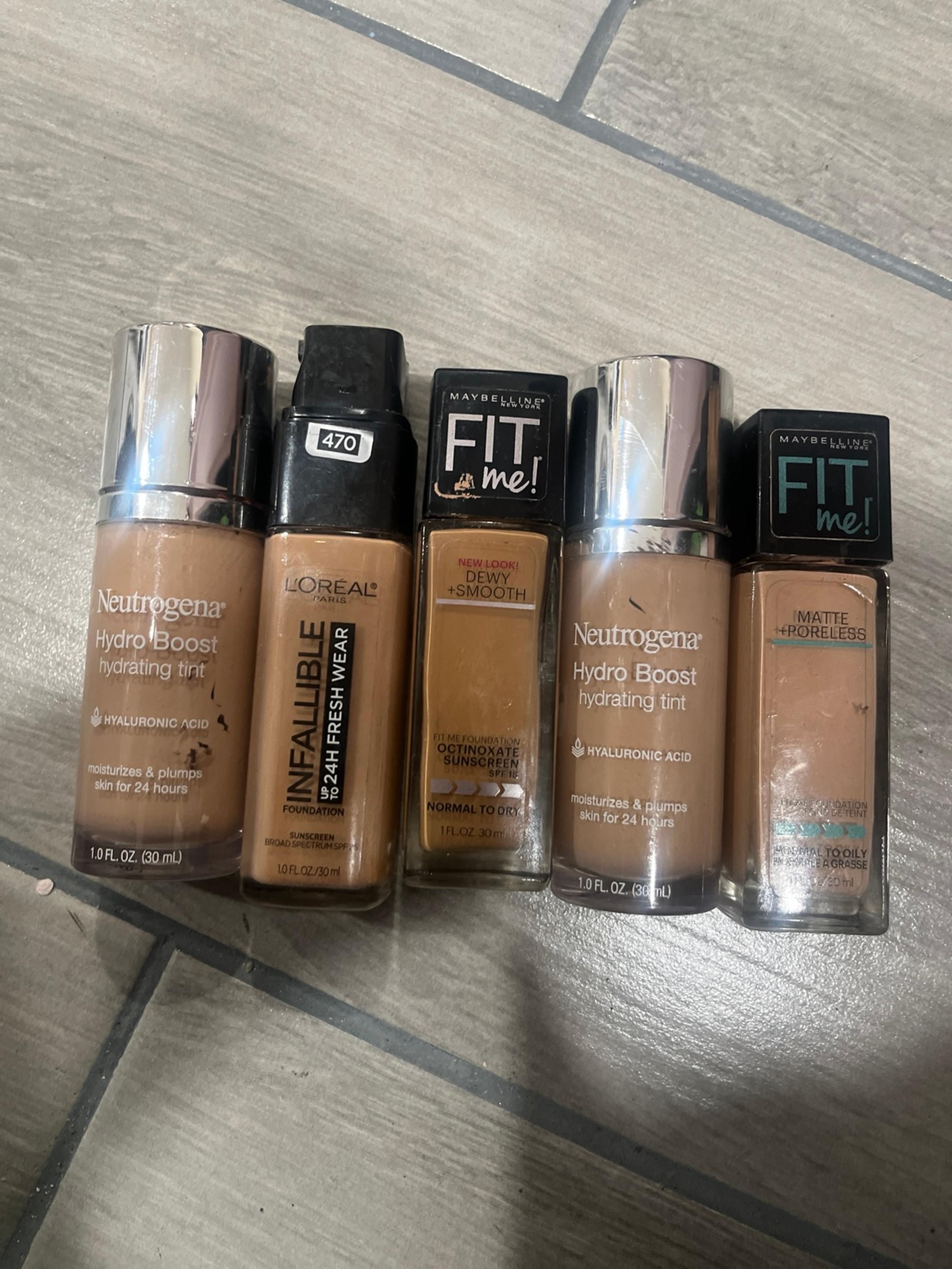 Drugstore Foundation Bundle: Fit Me, Neutrogena, L’Oréal Infallible