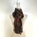 Intiwara Alpaca Woven Scarf Brown Blue Geometric Pattern