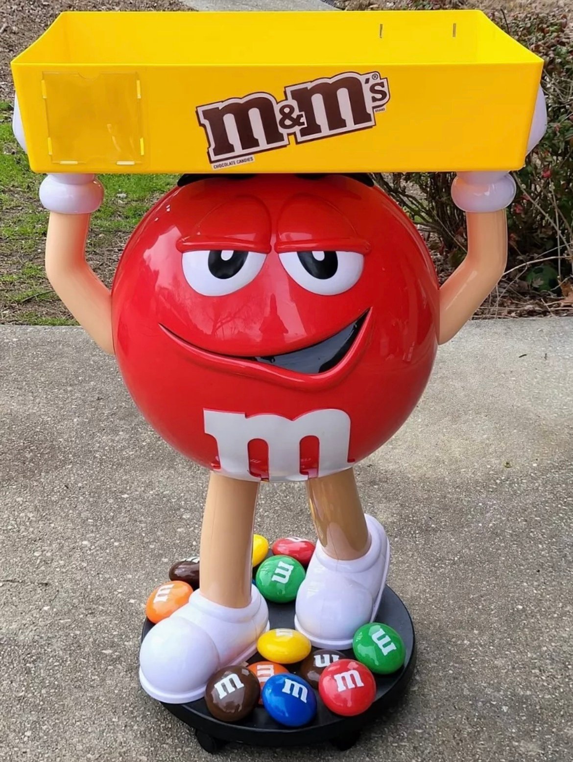 Red Peanut M&M Candy Display
