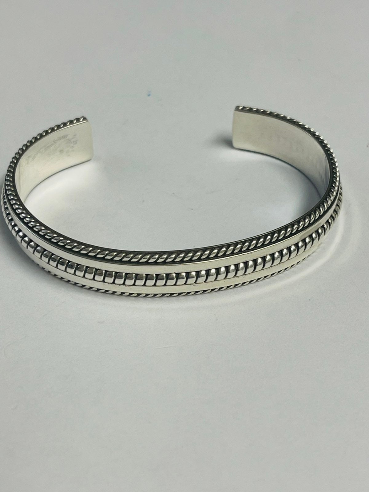 Tahe Navajo Sterling Silver Cuff Bracelet
