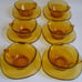 Vintage large vereco (France) amber glas