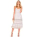 Mara Hoffman 100% Organic Linen Pink Striped Midi Dress Size 8 Sleeveless
