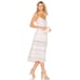 Mara Hoffman 100% Organic Linen Pink Striped Midi Dress Size 8 Sleeveless