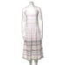 Mara Hoffman 100% Organic Linen Pink Striped Midi Dress Size 8 Sleeveless