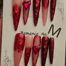 6 sets Press on nails for valentines