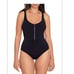 Skinny Dippers Jippa Zip Lock One Piece Swimsuit Black Size Medium NWT