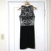 Vintage Niteline Beaded Sequin Black Silver Silk Mini Dress Size 2/4 Holiday NYE