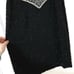 Vintage Niteline Beaded Sequin Black Silver Silk Mini Dress Size 2/4 Holiday NYE