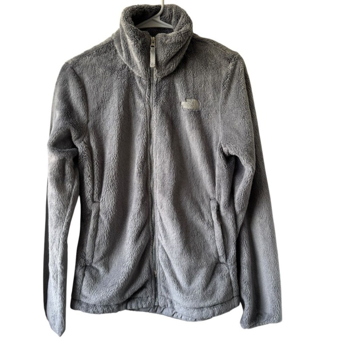 The North Face Osito Women's Small Gray Furry Fleece Full Zip Jacket