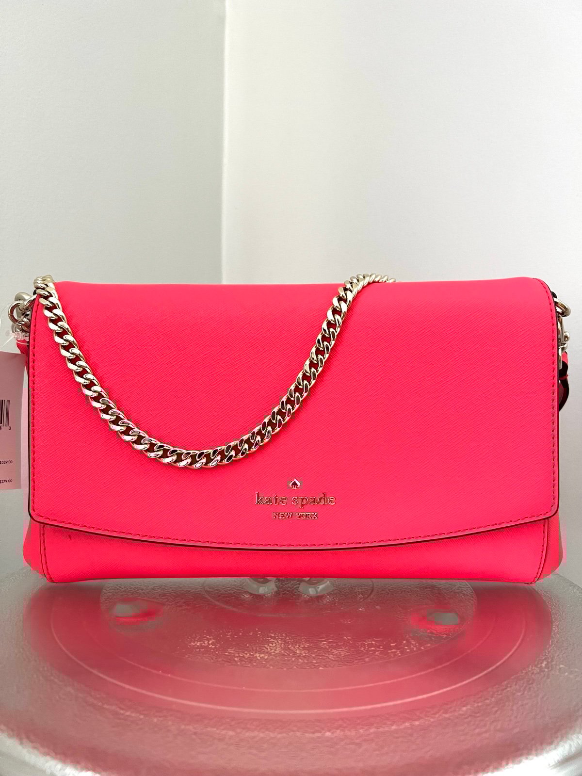 Kate spade leather small crossbody bag purse pink