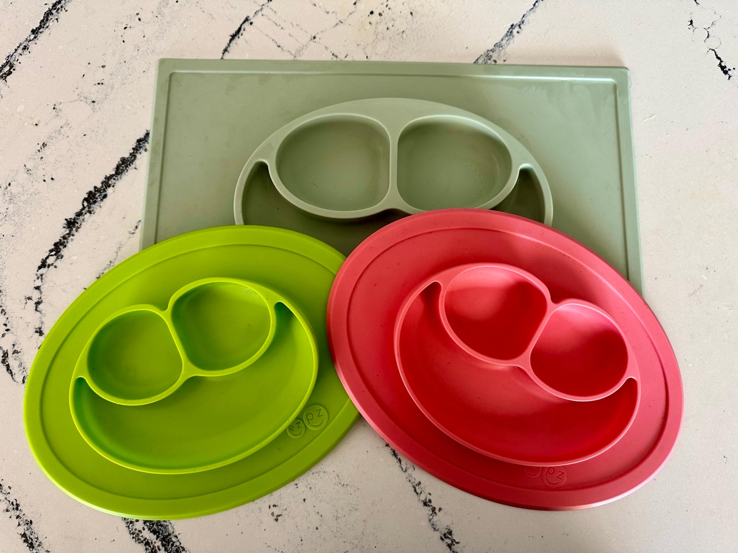 EZ PZ Baby Food Mat set of 3, silicone placemats for baby lead weaning and beyon