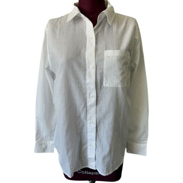 Marine Layer Abbey Relaxed Button Down Shirt Top size XS White