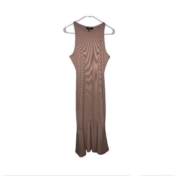 7 For All Mankind Fishtail Midi Bodycon Dress