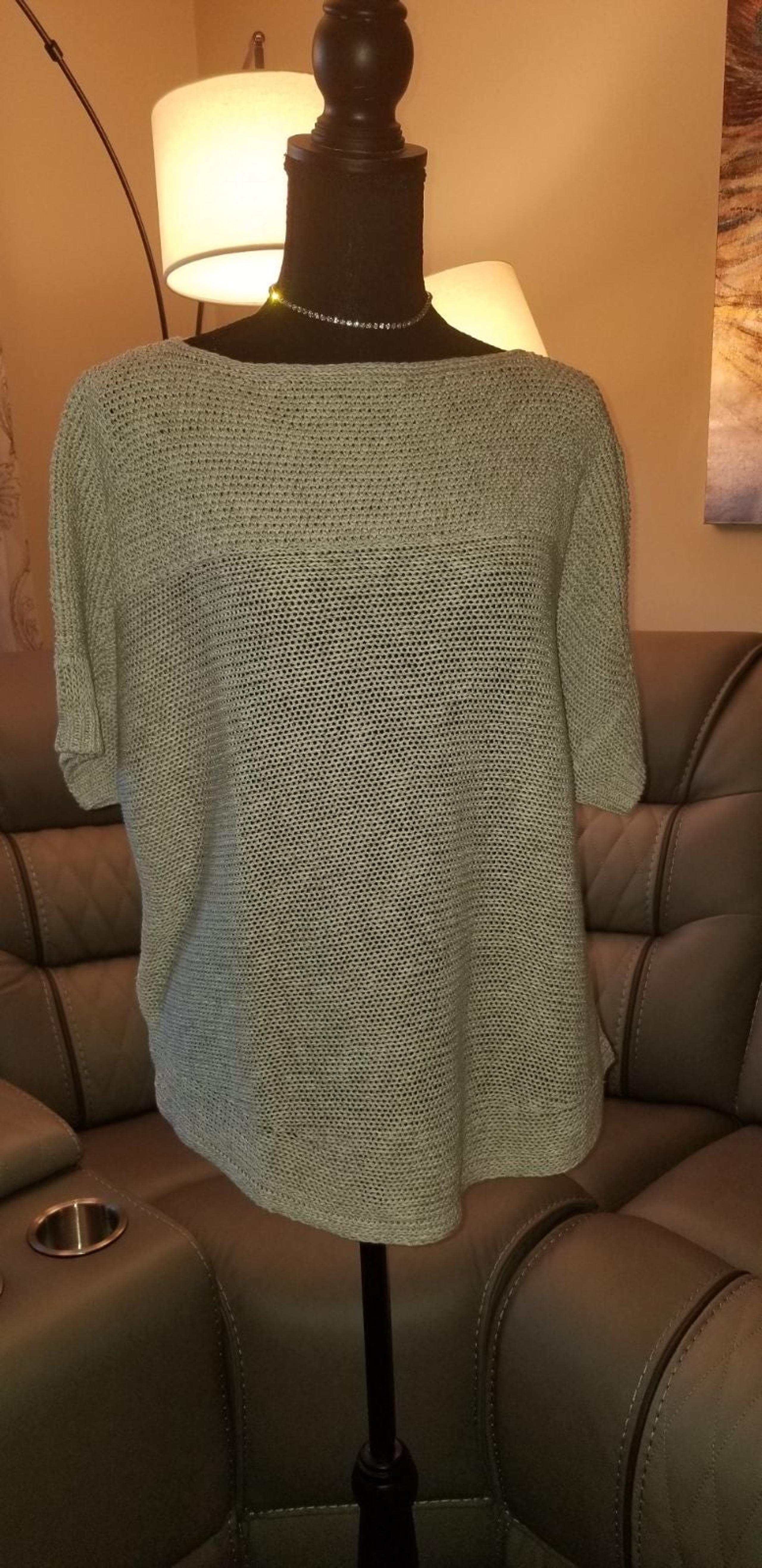 Tommy Bahama Sweater Women's Size Medium Brown Textured Pullover Top