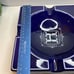 Square Rocky Patel Glass 4 Cigars Ashtray Navy Blue “H” Logo HAMLET