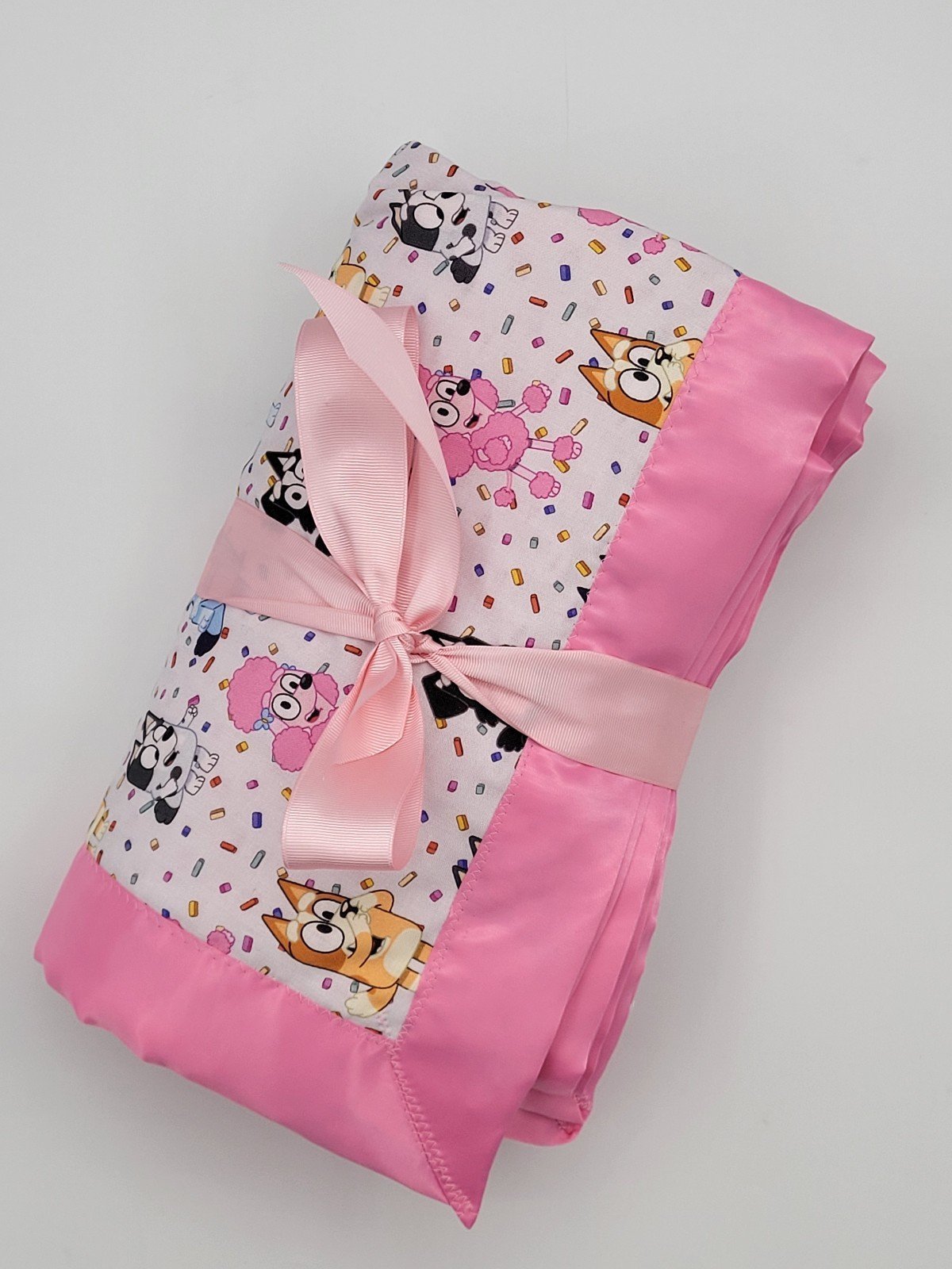 Beautiful Lovely Bluey & friends cotton Kids blanket,satin binding blanket 44x60