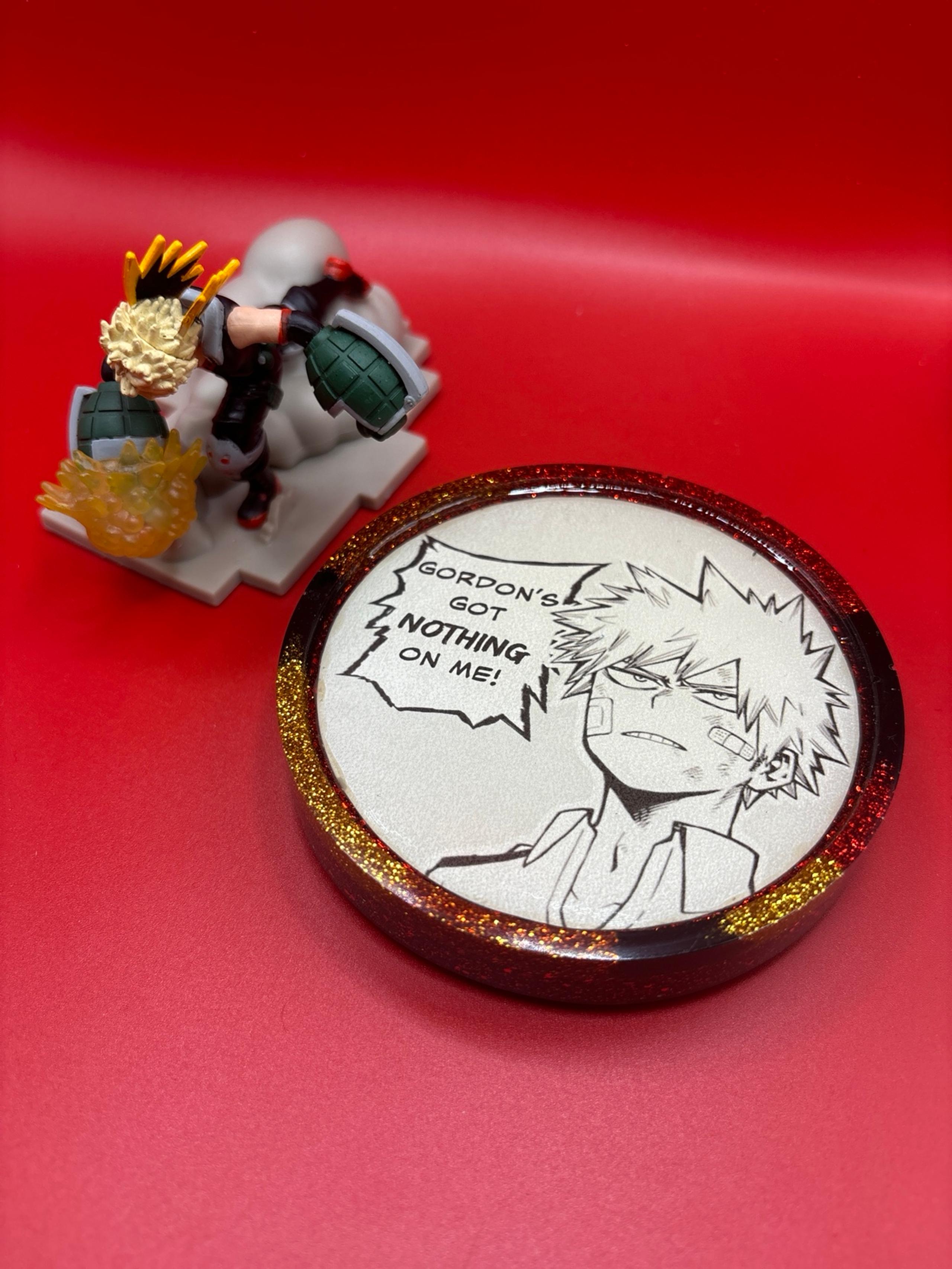My hero academia Bakugo Figure and coaster bundle