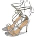 Schutz Carley Sandal in Prata & Cristal