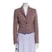 Valentino Authentic Purple Brown Ivory Tweed Long Sleeve Blazer Jacket 42 6 S