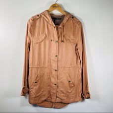 Max Jeans Hoodie Outdoor Utility Jacket Salmon Size Small