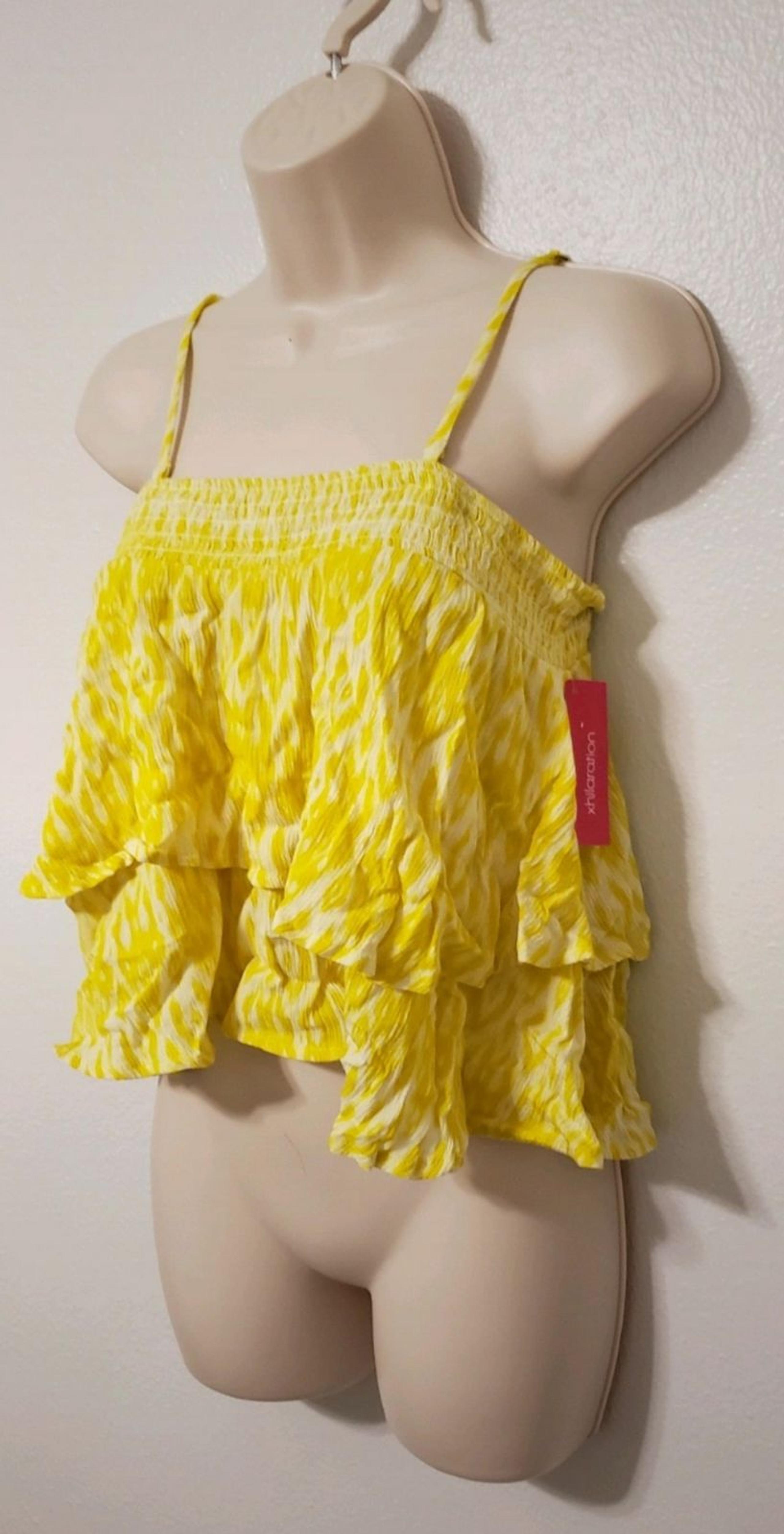 Yellow flowy top