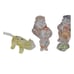 The Flintstones Lucite Clear Acrylic Figures Lot Of 6 Vintage 1976 Imperial
